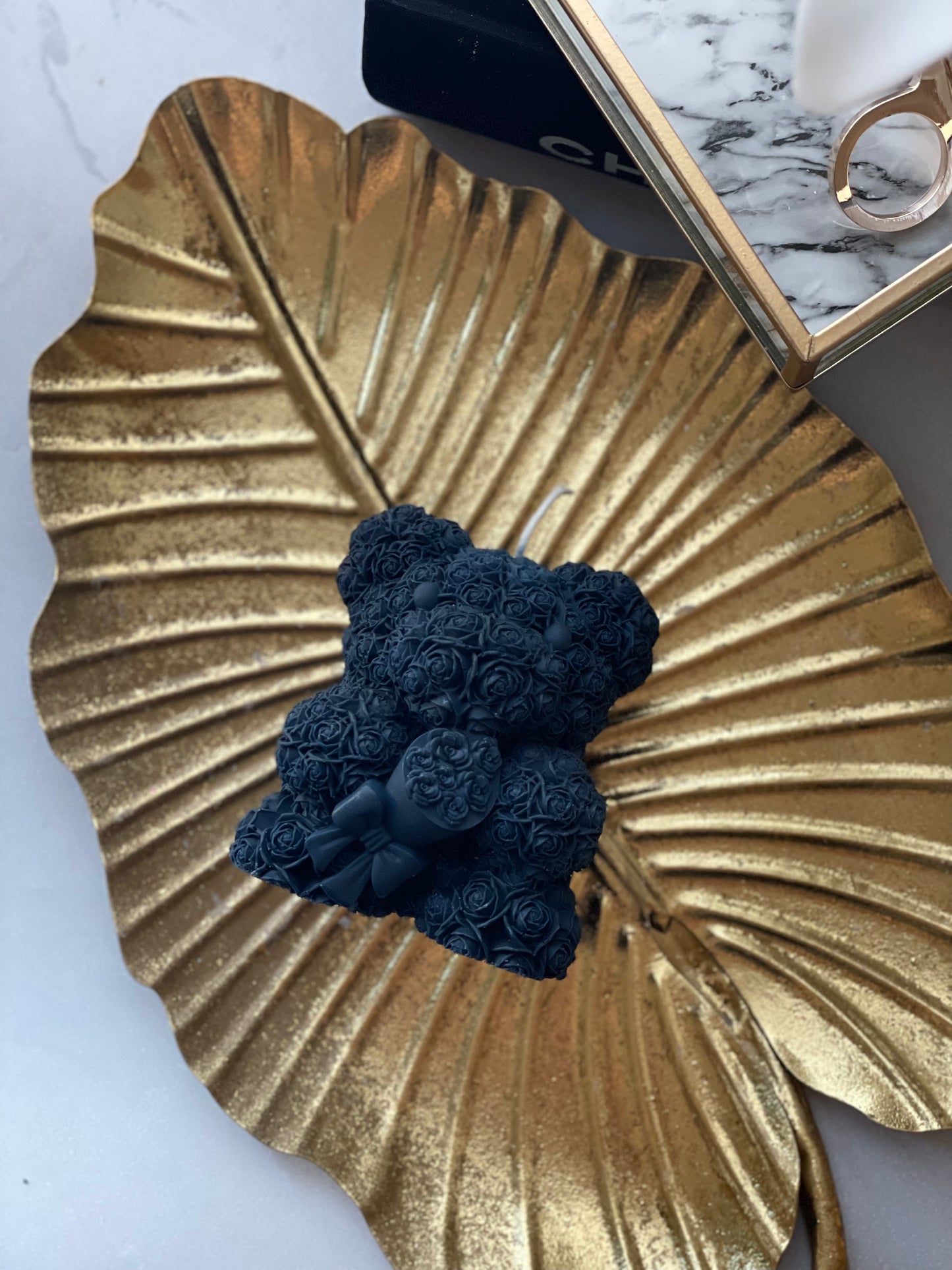 Teddy bear candle black version - ONLY ONE PIECE